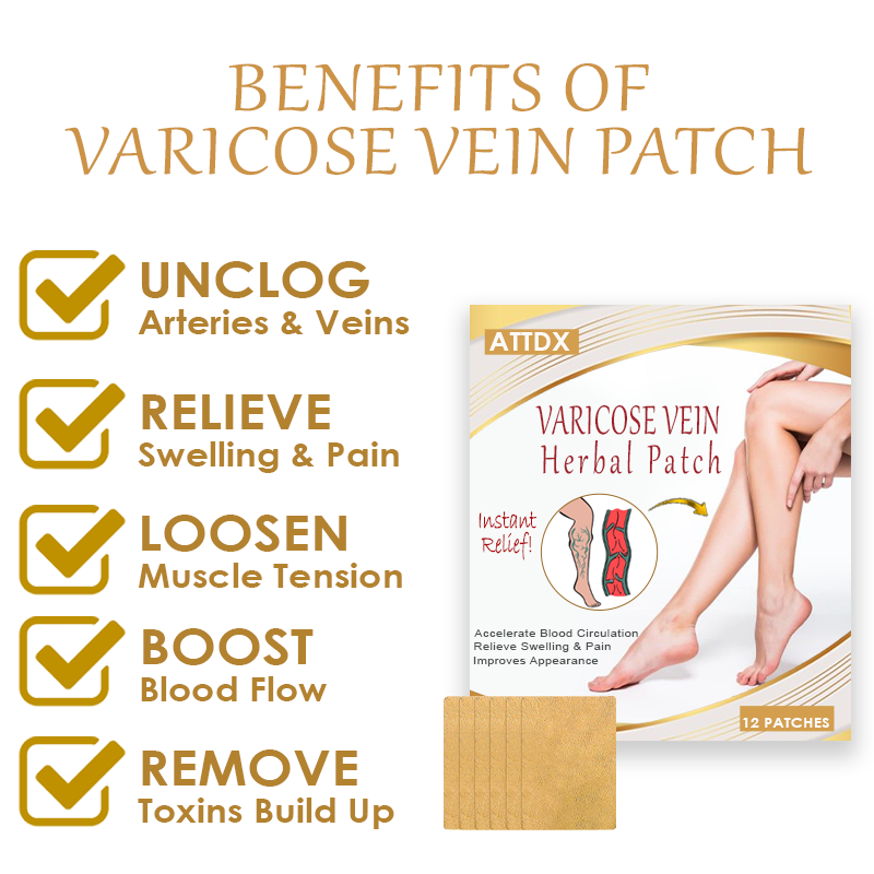 ATTDX InstantRelief VaricoseVein Herbal Patch