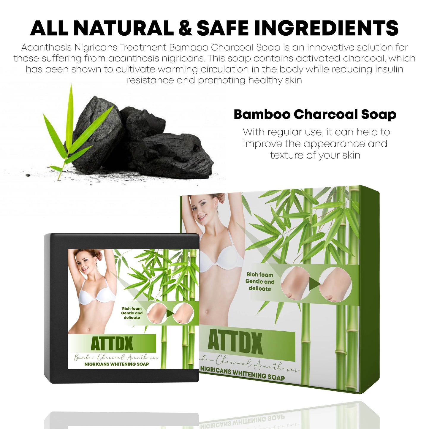 ATTDX BambooCharcoal Acanthosis Nigricans WhiteningSoap