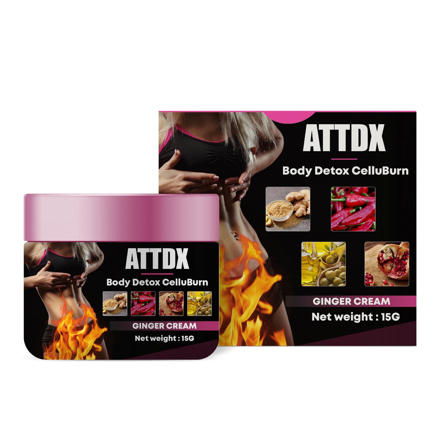 ATTDX BodyDetox CelluBurn GingerCream