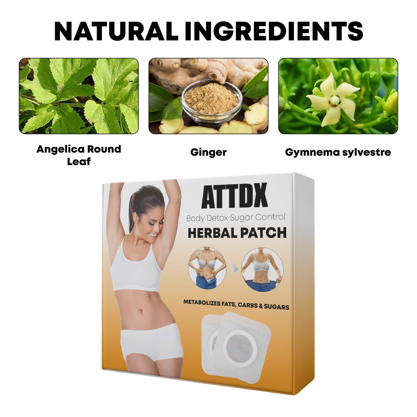 ATTDX BodyDetox SugarControl Herbal Patch