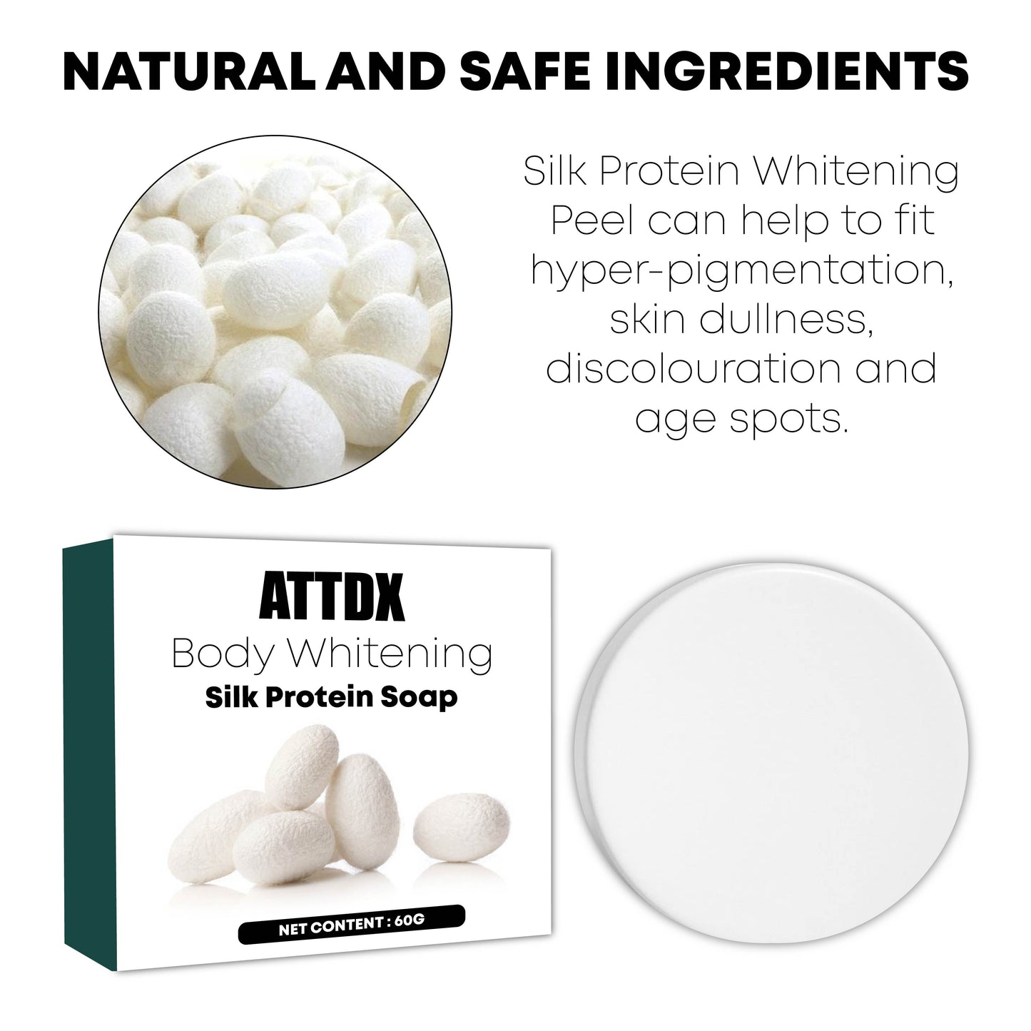 ATTDX BodyWhitening Silk Protein Soap