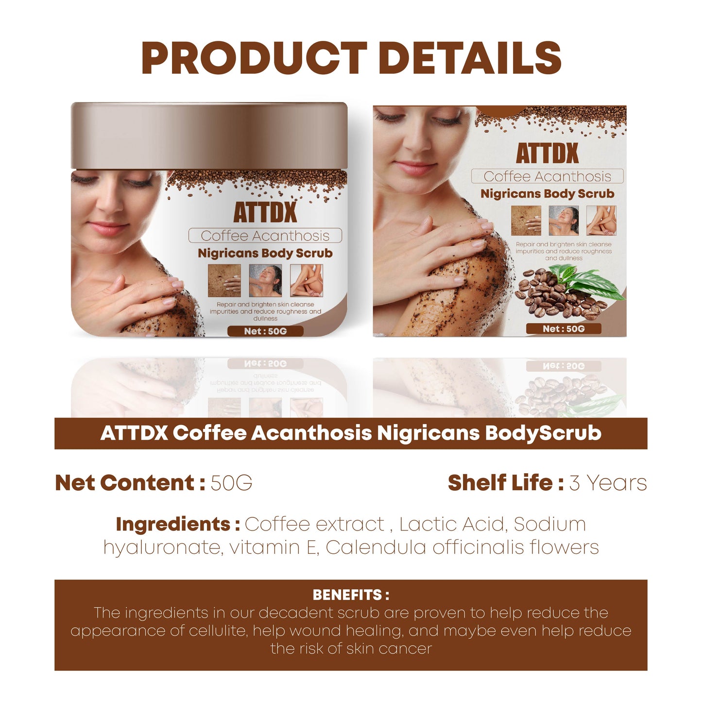 ATTDX Coffee Acanthosis Nigricans BodyScrub