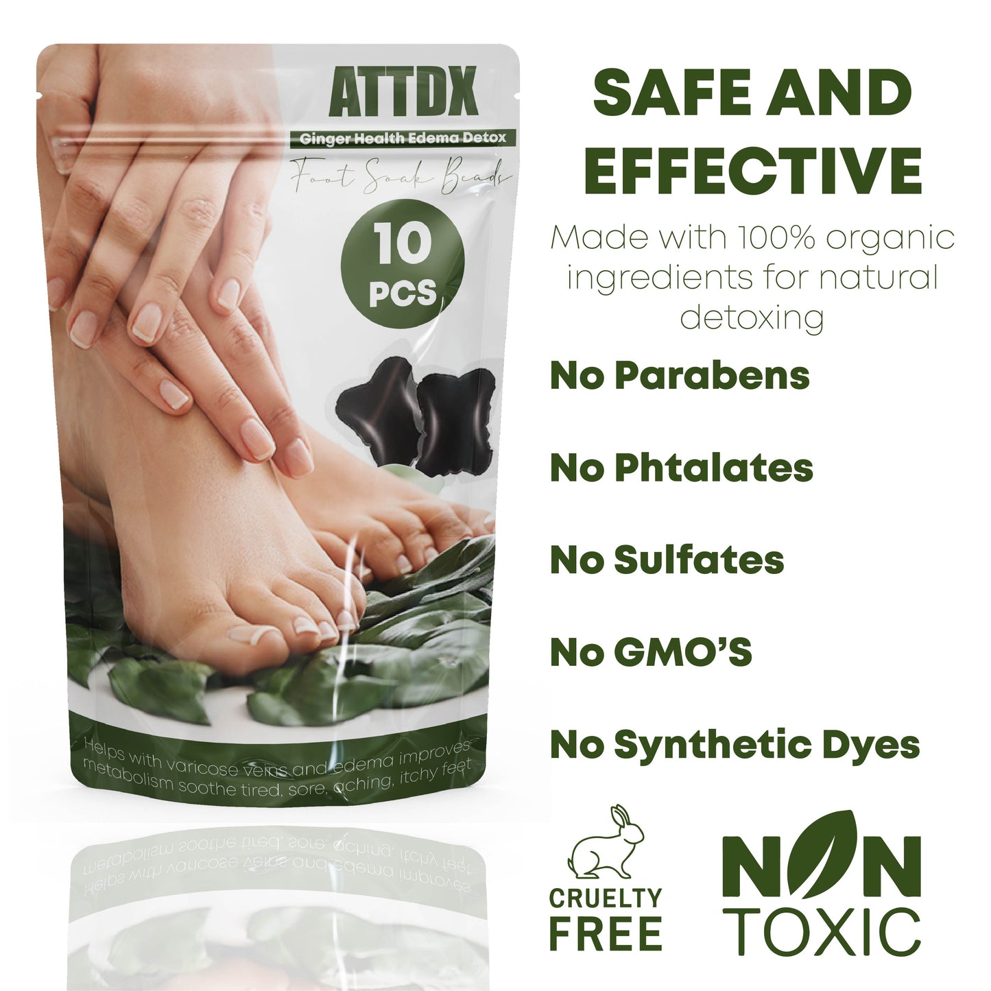 ATTDX GingerHealth EdemaDetox FootSoak Beads