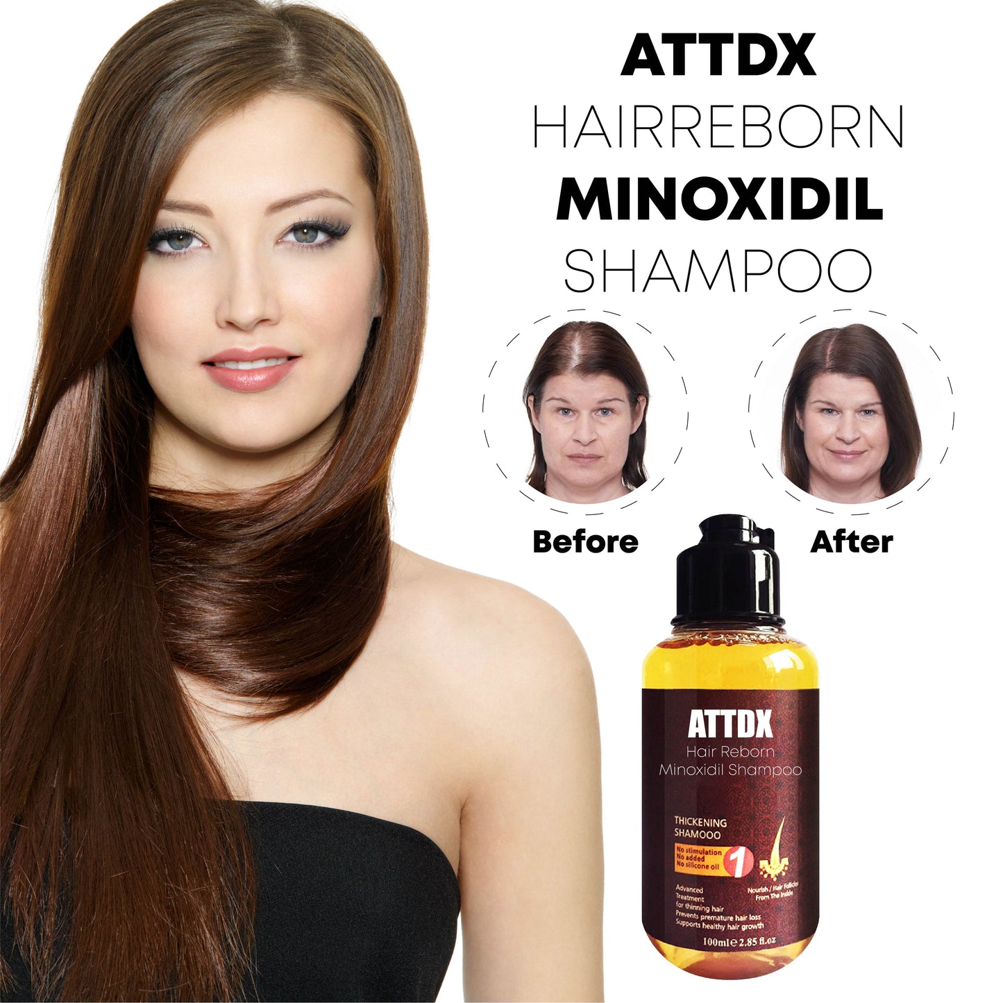 ATTDX HairReborn Minoxidil Shampoo