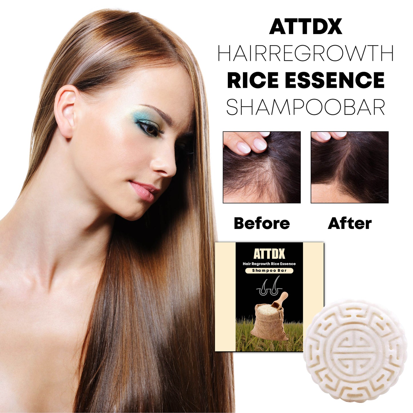 ATTDX HairRegrowth Rice Essence ShampooBar