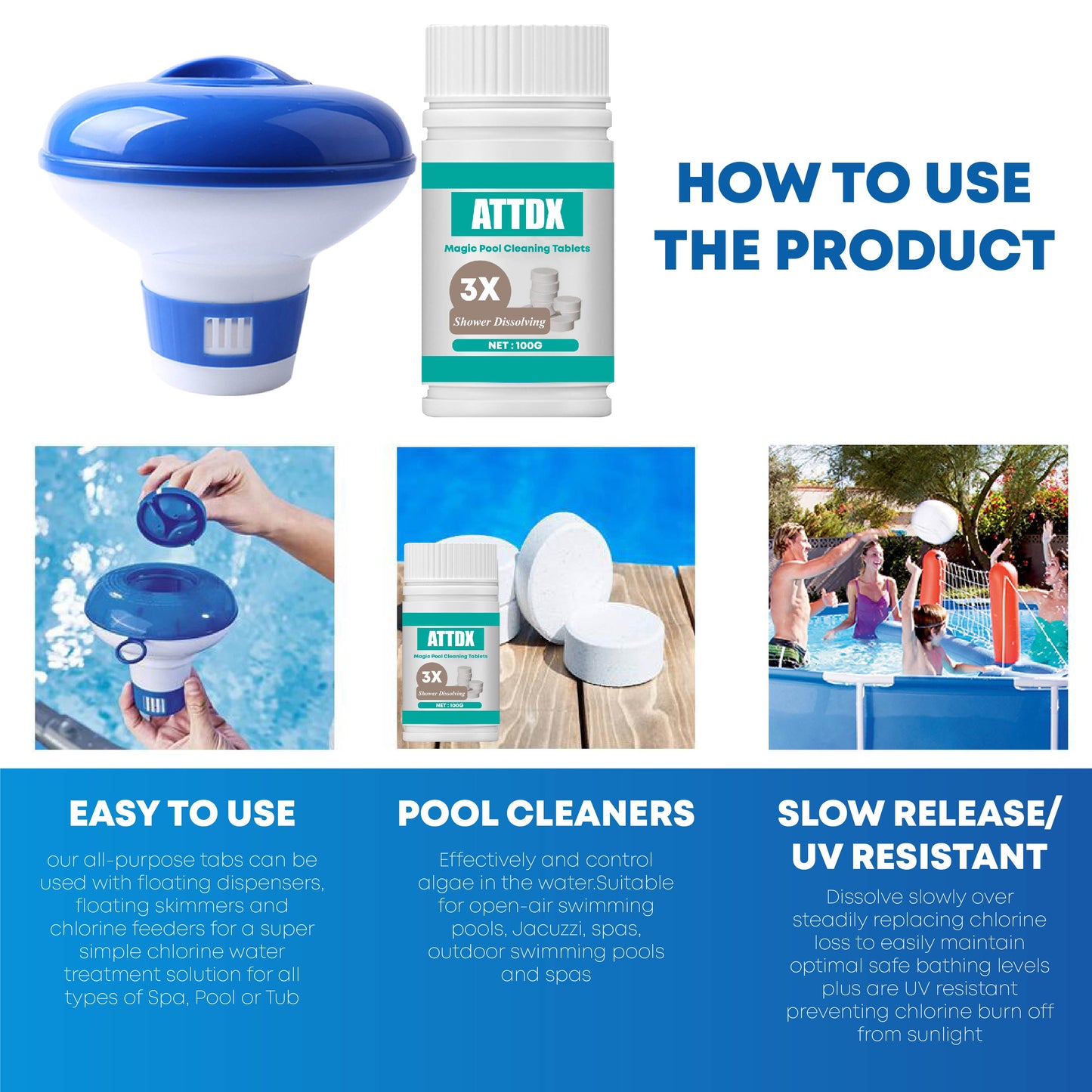 ATTDX Magic Pool Cleaning Tablets