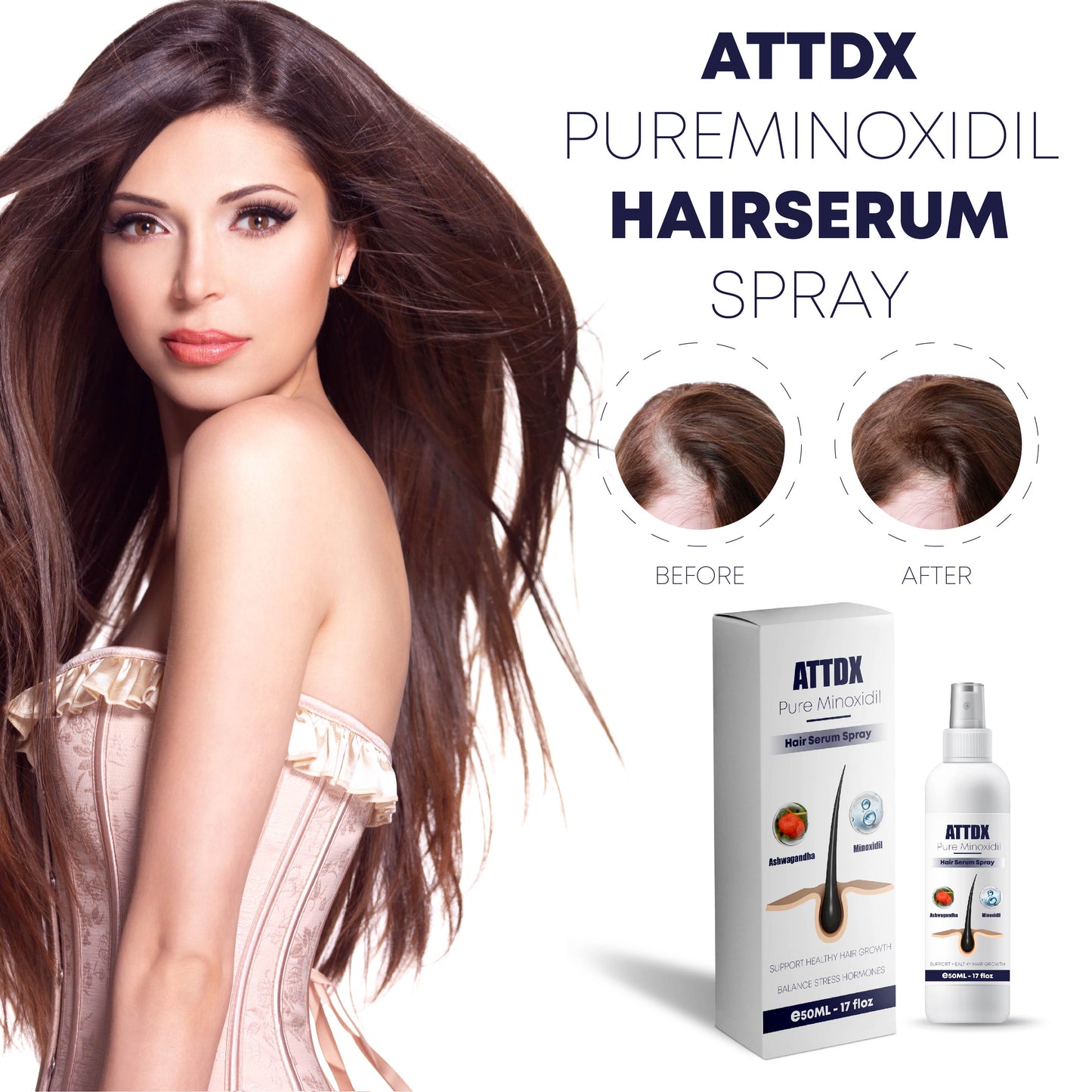 ATTDX PureMinoxidil HairSerum Spray