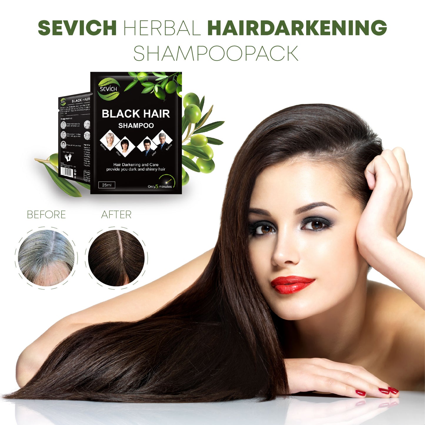 SEVICH Herbal HairDarkening ShampooPack