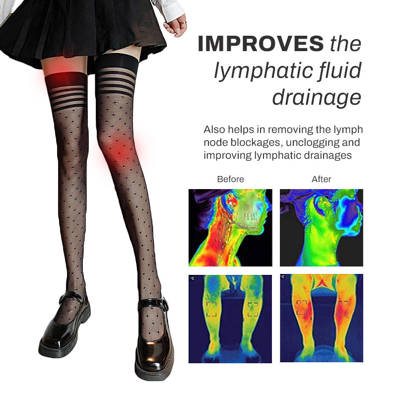 Ricpind WALKSLIM ThighHigh Compression LaceSocks