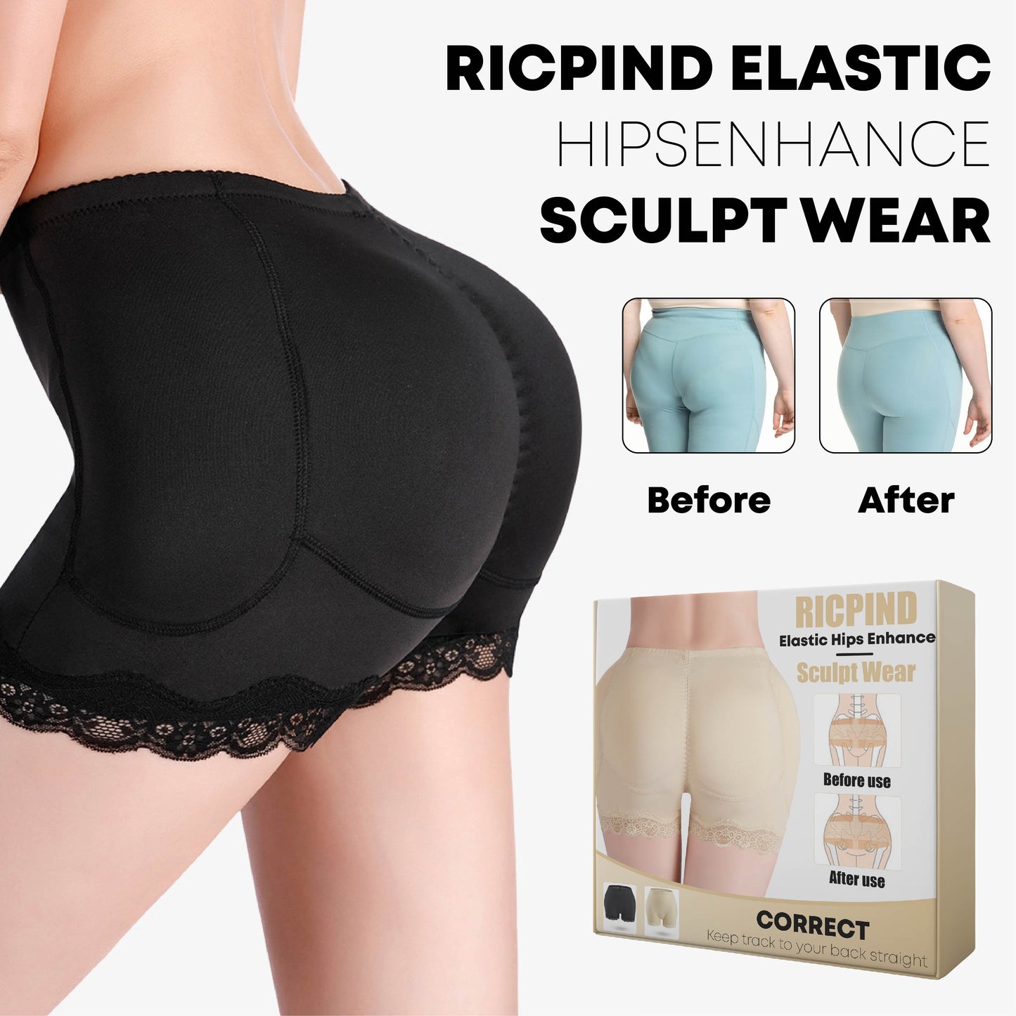 Ricpind Elastic HipsEnhance Sculpt Wear