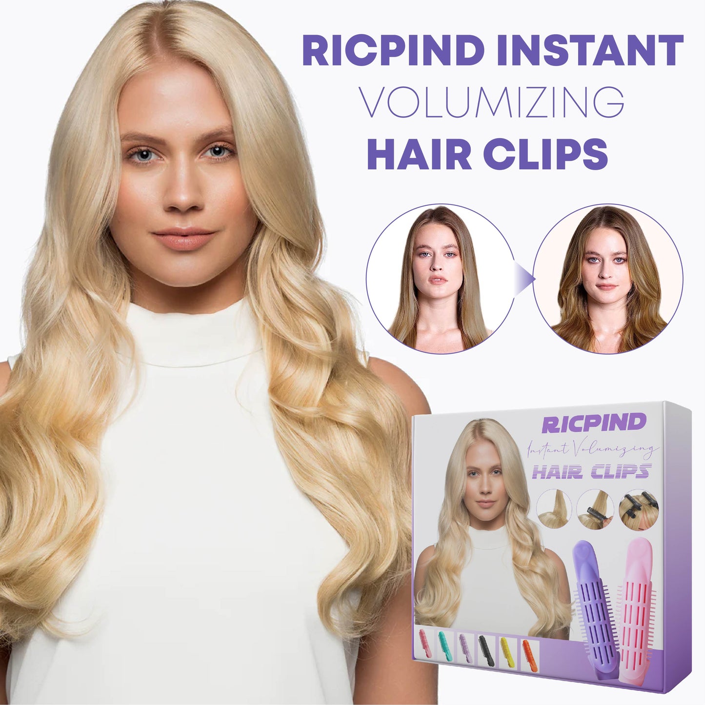 Ricpind Instant Volumizing Hair Clips