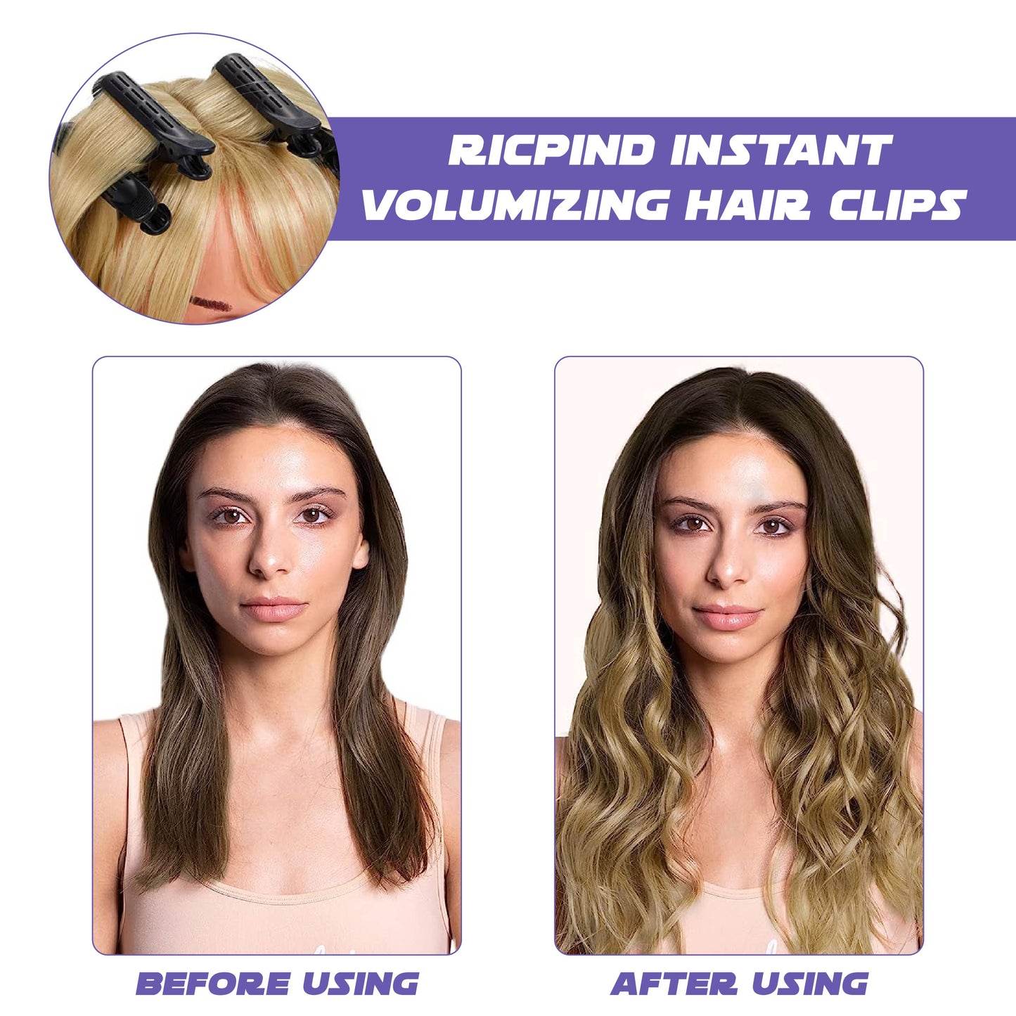 Ricpind Instant Volumizing Hair Clips