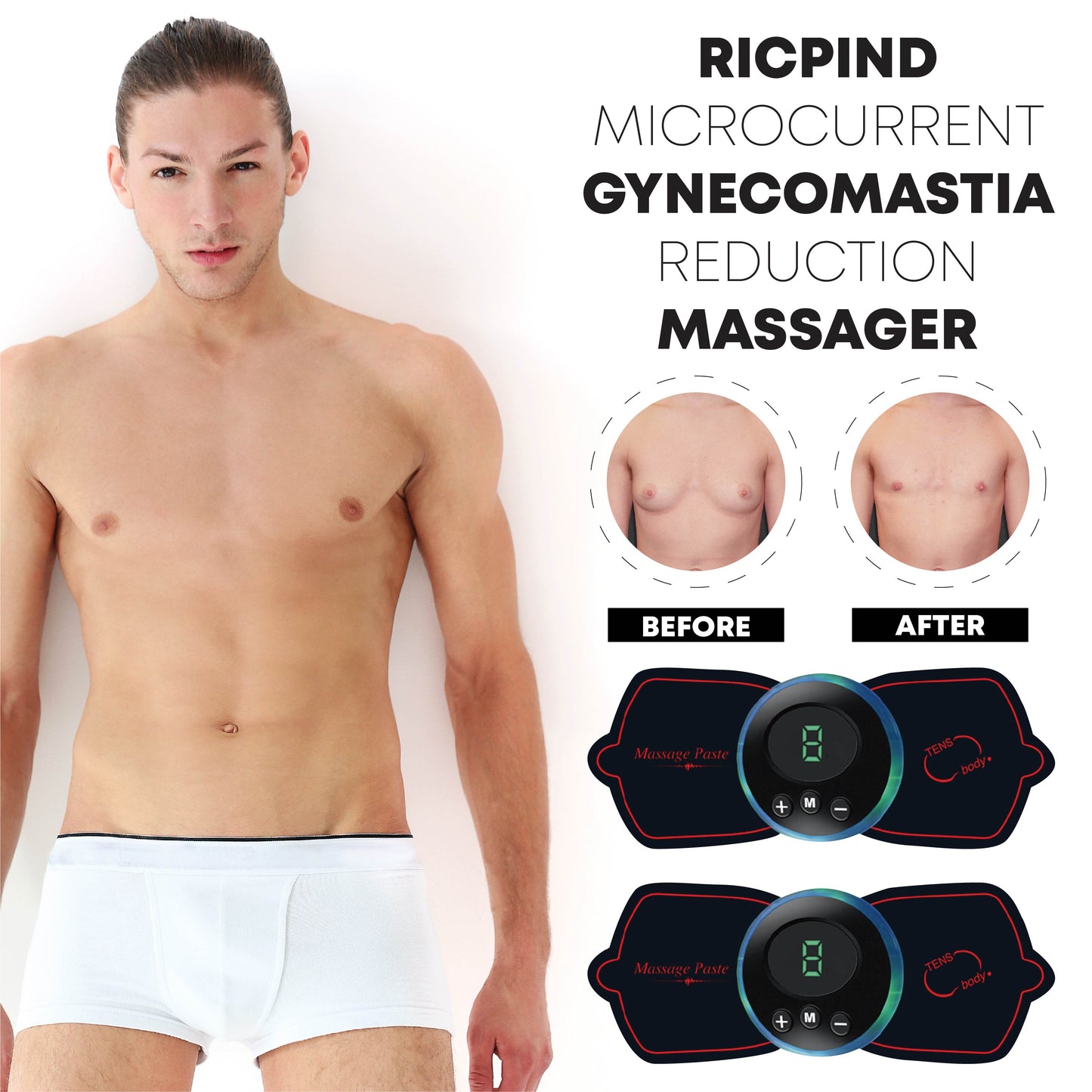 Ricpind Microcurrent Gynecomastia Reduction Massager