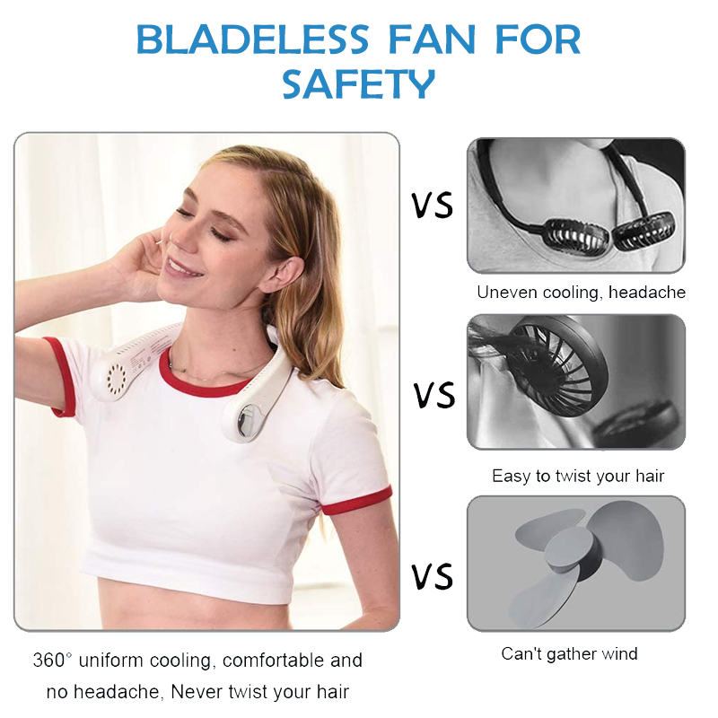 Ricpind Portable Neck Cooling Fan