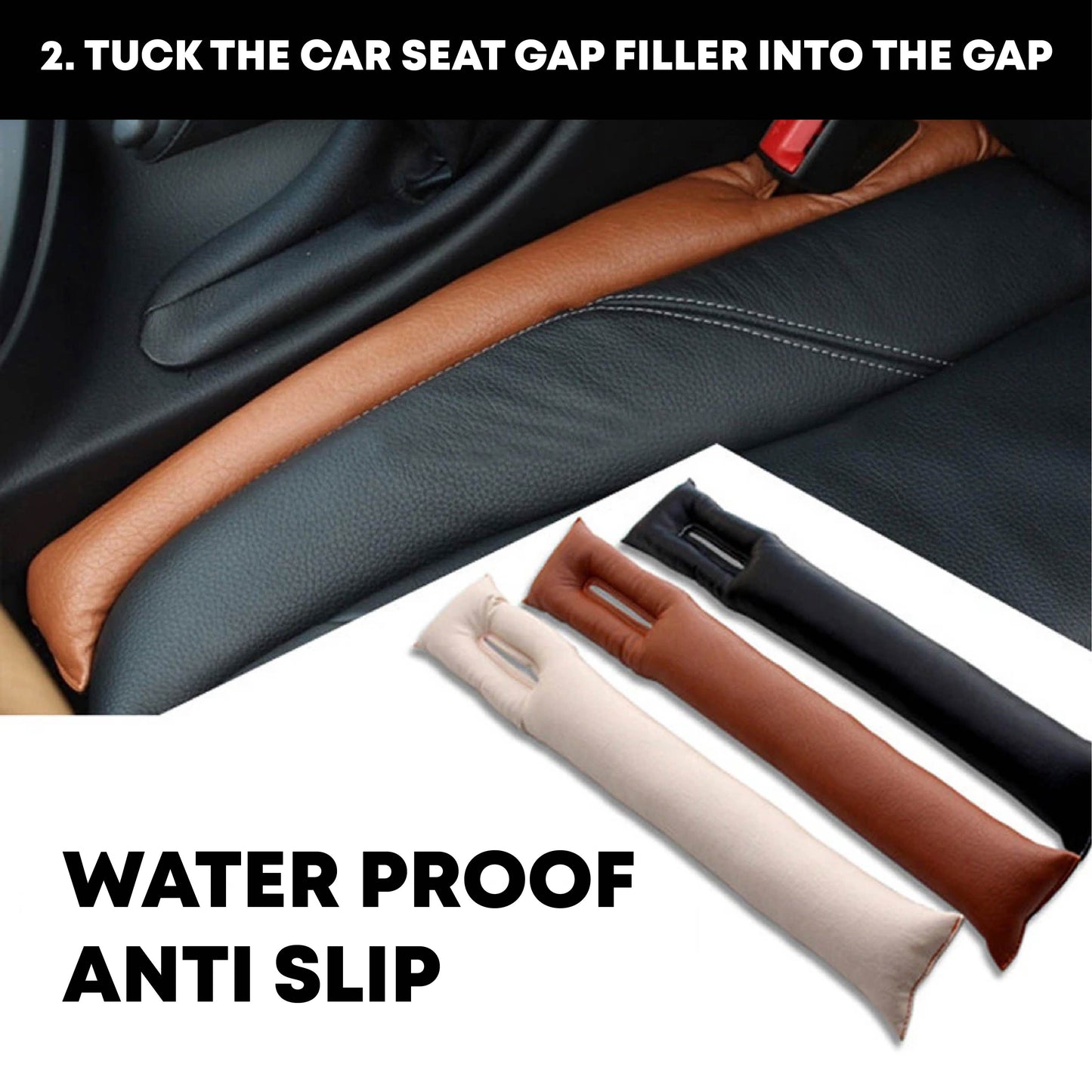 Ricpind Universal Fit Car Seat Gap Filler